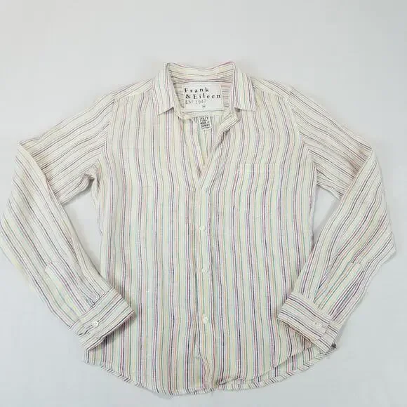 フランク&amp;アイリーン Frank&amp;Eileen xs BARRY Barry, Tailored Button-Up Shirt, Indigo Denim | Frank & Eileen